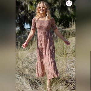 Natural Life Daisy Tiered maxi dress xs/s